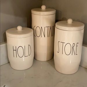 3 Rae Dunn Storage Containers